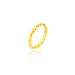 Beaded Ball Band Ring 18K Yellow Gold Dubai