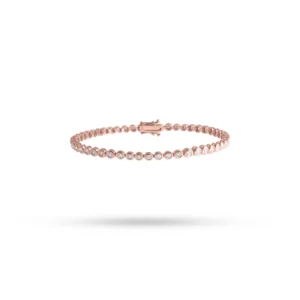 Diamond Bezel Tennis Bracelet 18K Rose Gold Dubai