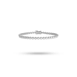 Diamond Bezel Tennis Bracelet 18K White Gold Dubai