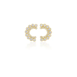 Diamond Bubble Daith Earring 18K Yellow Gold Dubai