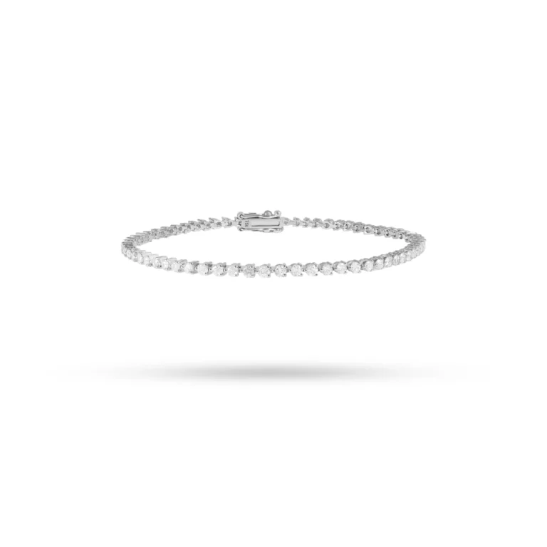 Diamond Rivière Tennis Bracelet 18K White Gold Dubai