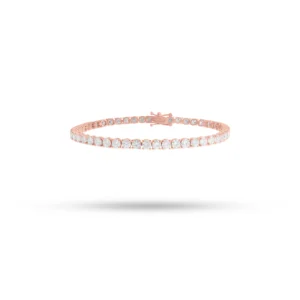 Diamond Tennis Bracelet 4 Prong 9K Rose Gold Dubai