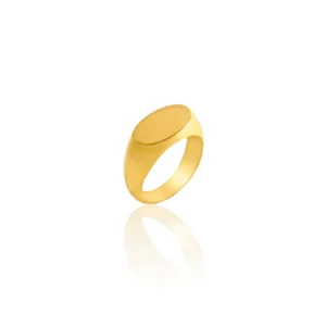 Oval Signet Ring 18K Yellow Gold Dubai